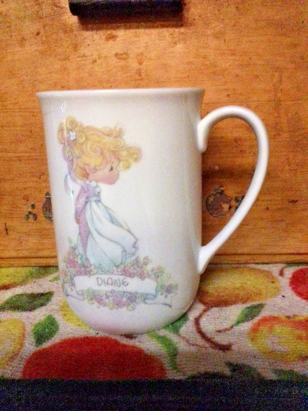 1989 Enesco Personalized Precious Moments ☕ Mug Tea Cup-The Name: Diane Gift.