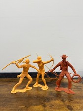 Vintage MARX Indian Native American Cowboy 1964 6" Figure Lot