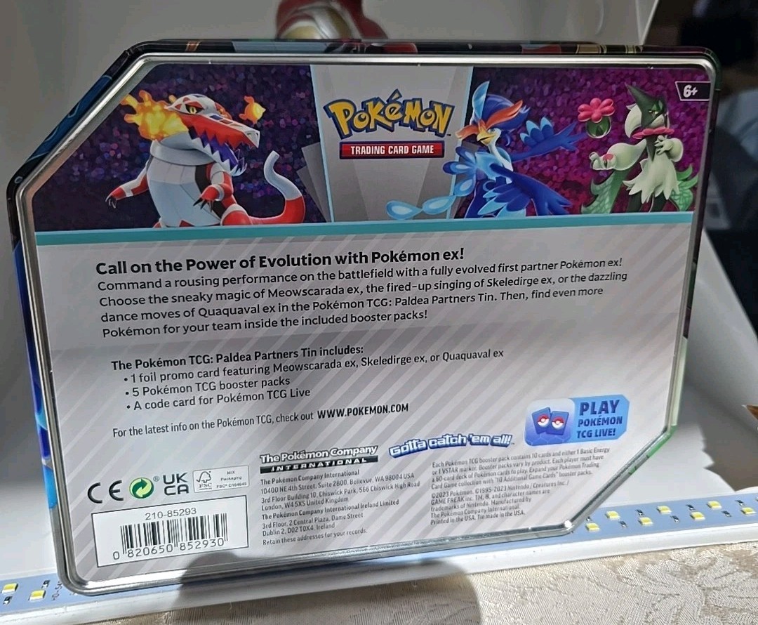 Pokémon TCG Paldea Partners Tin Only