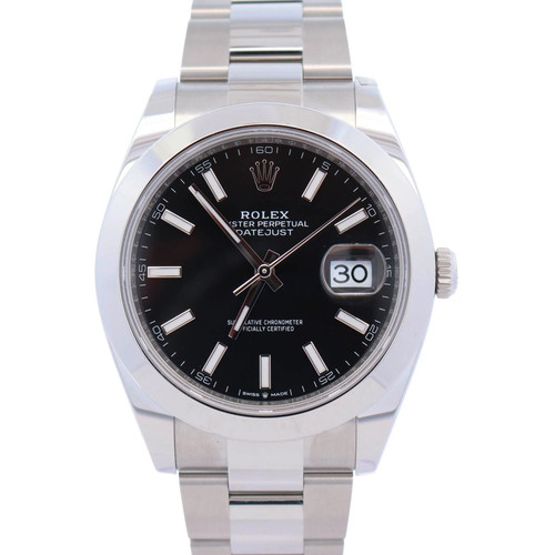 Rolex Datejust 41mm Black Dial Watch Ref# 126300
