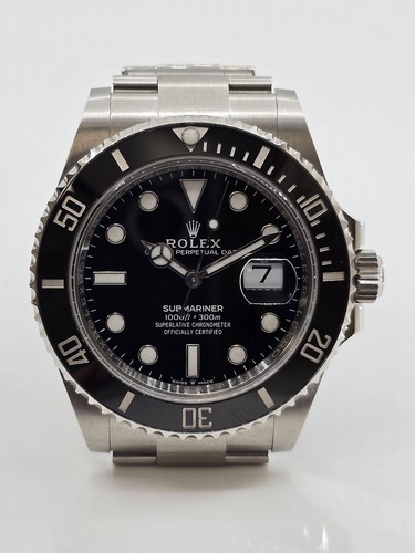 Rolex Submariner 126610LN Silver Oyster Bracelet with Black Bezel
