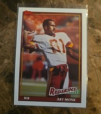 Art Monk Card #187 Washington Redskins1991 Topps