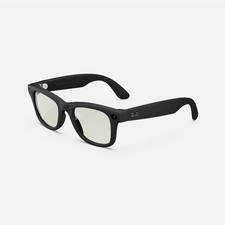 Refurbished Ray-Ban Meta Wayfarer (Gen 1), Matte Black / Clear to G-15 Green