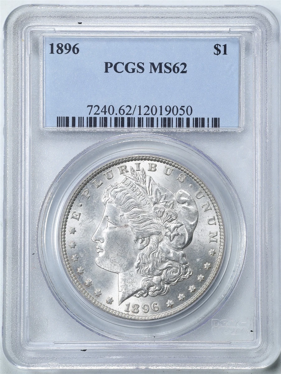 1896年モルガンダラー Morgan dollar PCGS MS62 MS 62 Graded 1896 Year Morgan US Dollars (1878-1921) for sale | eBay