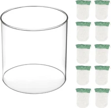 10-Pack Propane Lantern Mantles with Glass Globe: U-Shape & Standard Replacement
