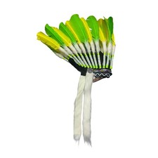 Native American Chief Headdress Hat Handcrafted Masquerade Feather Headdress