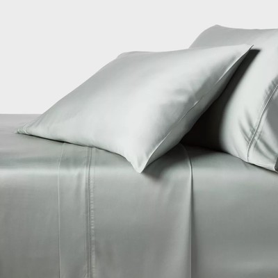 Threshold 320TC Satin 4-Piece Sheet Set Cooling Soft TENCEL Lyocell