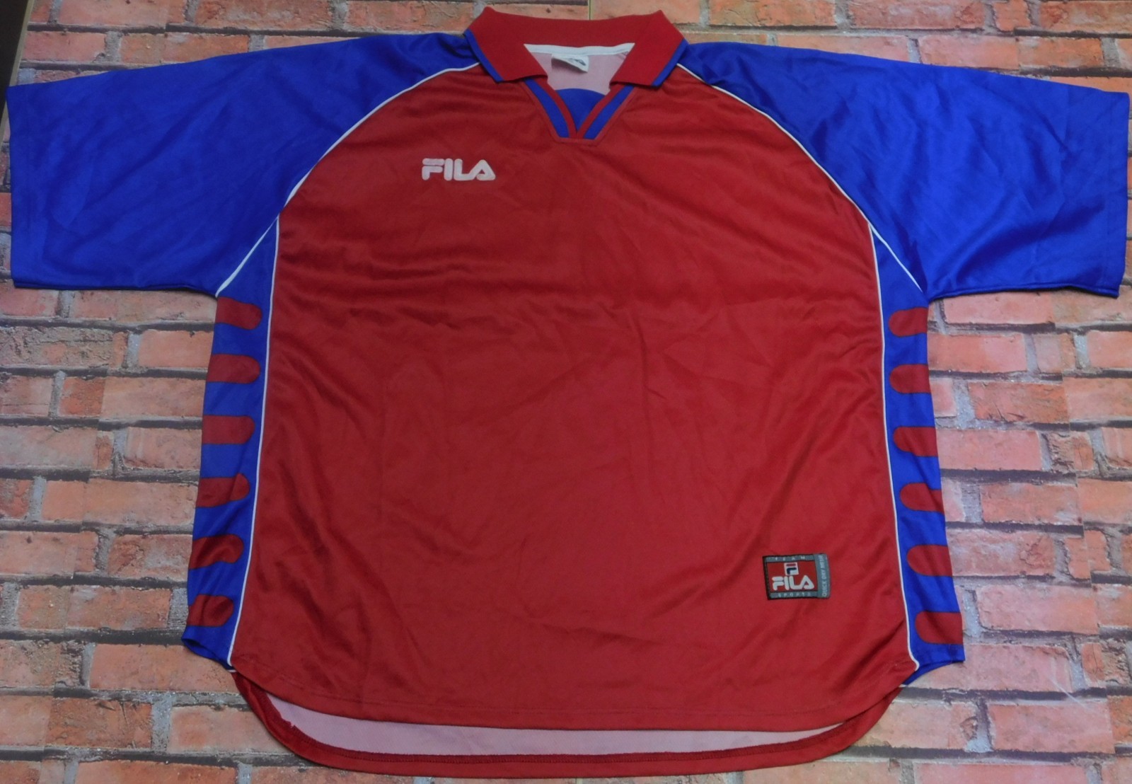 FILA MAGLIA CALCIO SHIRT MAILLOT VINTAGE MADE IN ITALY (510) tg. XXL