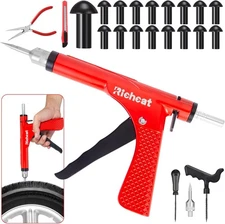 Richcat Tubeless Tire Puncture Repair Kit with Mushroom 16 Plug 