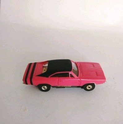 JL ''Panther Pink'' Dodge Charger TJet HO Slot Car Body on NOS Tjet Chassis.