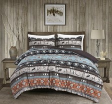 Chezmoi Collection Sawyer 3-Piece Southwestern Cowboys Rodeo Comforter Set - ...