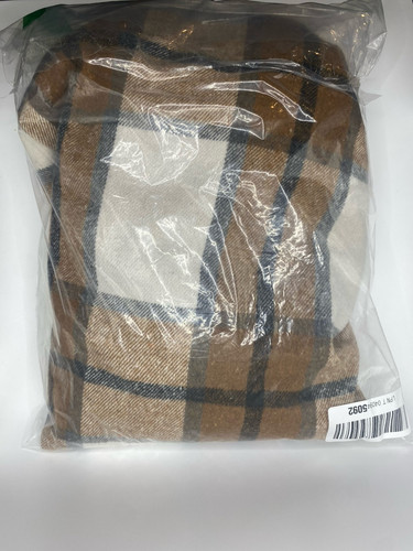 Oversized Women's 2XL Plaid Shacket Button Up Shirt Cabin Basic Fall Winter - Picture 3 of 4