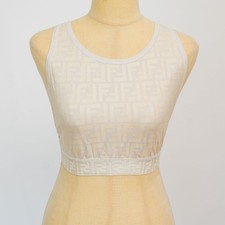 Fendi FF Jacquard Low-Impact Sport BH Weiß S...