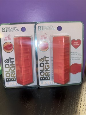 2pk BEAUTY INTUITION MOCHA BOLD & BRIGHT RICH CREAMY COLOR SMOOTH LIPSTICK LOT
