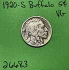 1920-S Buffalo 🦬 Indian Head Nickel 5c Vg Very Good