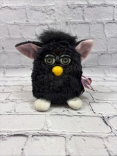 1998 Tiger Electronics Black Furby-70-800-Working but doesn t talk Green Eyes