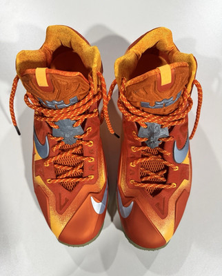 Nike LeBron 11 Preheat Forging Iron Urban Orange Size 13