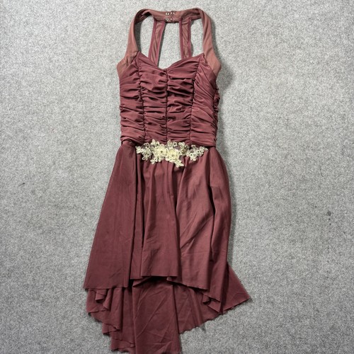 Weissman Womens 13434 Dance Costume Dress MA Mauve Floral High Low Applique