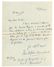 Thomas Gibson-Carmichael Signed Letter 1895 / Autographed Governor Madras