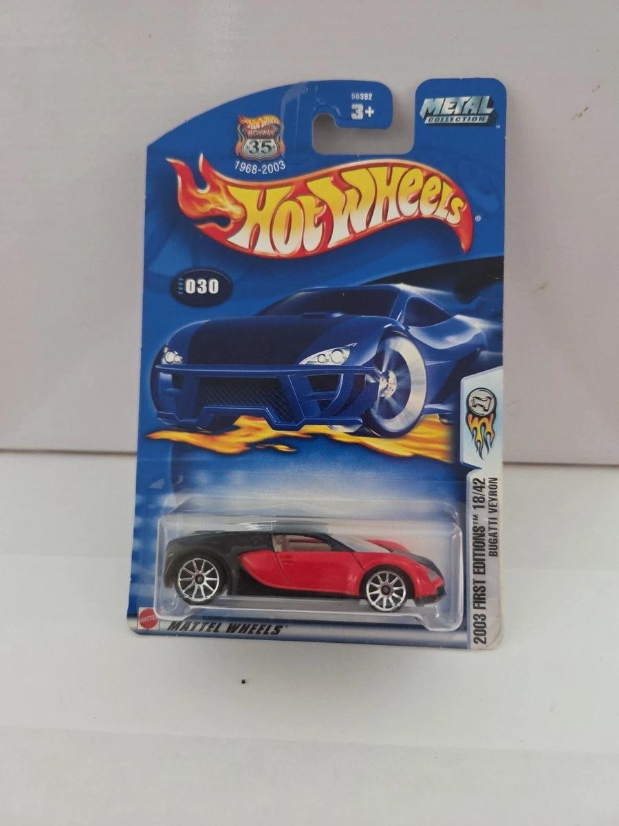 V 1:64 HOTWHEELS 2003 FIRST EDITIONS 030 BUGATTI VEYRON T HUNT MINT ON