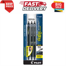Pilot Frixion Clicker Erasable Gel Pens, Extra Fine Point, Black Ink, 3 Count