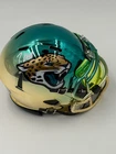 Travis Hunter Signed Jacksonville Jaguars Chrome Eclipse Mini Helmet Beckett BAS