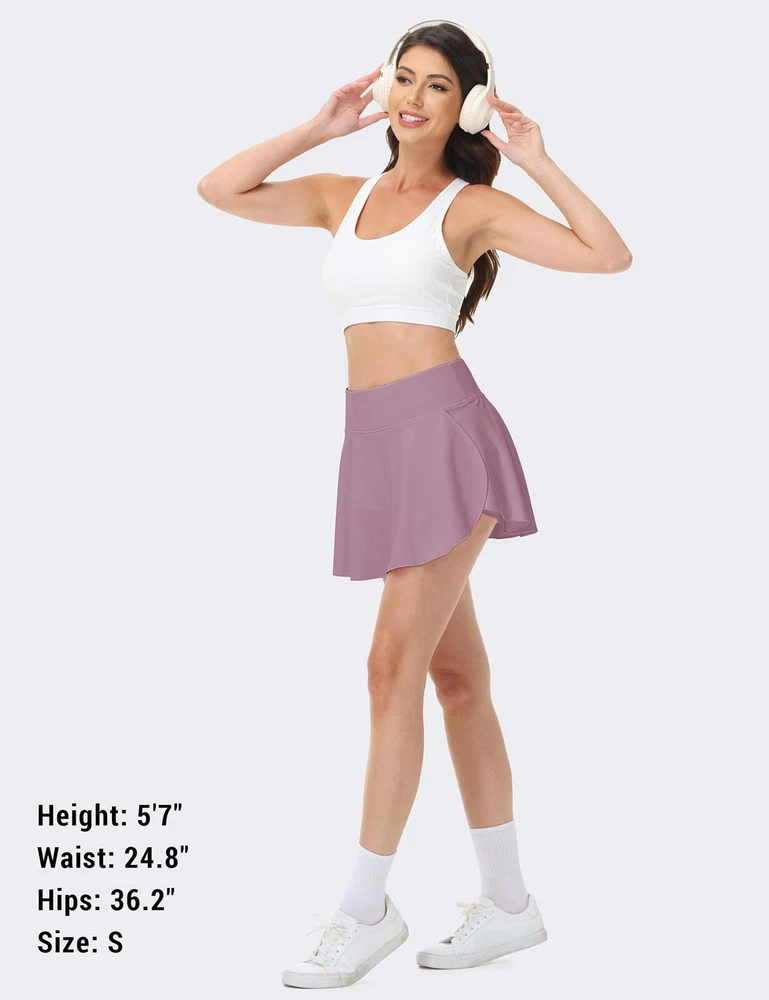 Womens Tennis Skirt Pleated Golf Skirts With Pocket High Waisted Athletic Skorts