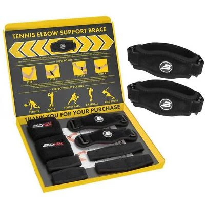 BIONIX Tennis Elbow Support Brace Golfer Strap Epicondylitis Arthritis Gym Pain Relief