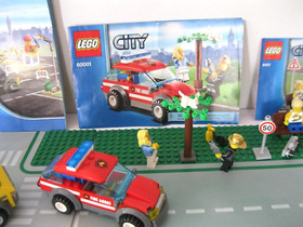Lego City 4x Sets 3179 60001 8401 6514 + 3x Road Plates Complete + BA