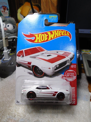 Hot Wheels Red Edition 2017 - Pontiac Firebird 400 1967 - Blanc Avec Jantes Noires DD8 - Édition Limitée