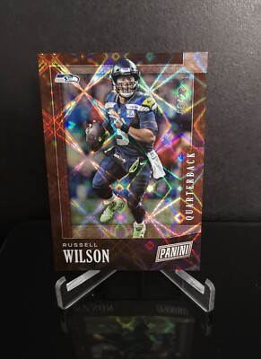 #'d/25   RUSSELL WILSON SSP 2019 Panini Black Friday Galactic Windows No. 27