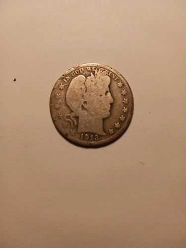 1913 50C BARBER SILVER HALF DOLLAR Rare date SN100410