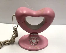 Disney Princess Corded Phone Home Telephone Girls Heart Pink Girl's Collectible