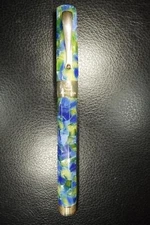 Rare Montegrappa 1912 Blue Green Harmony Fountain Pen M 750 Nib