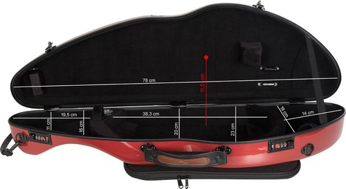 UK Fiberglass violin case Safe Flight 4/4 M-case Copper - Picture 4 of 11