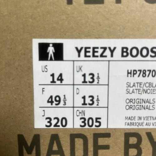 ADIDAS YEEZY BOOST 350 V2 “SLATE” Adidas US14 32cm Domestic non