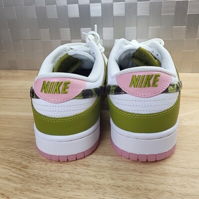 Nike Dunk Low NBY White Green Pink Tiger Cheetah Print
