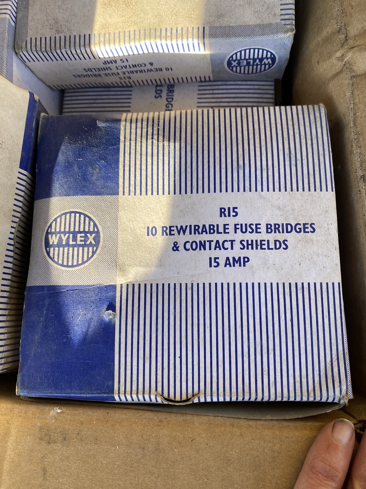 Vintage 10 x 15 amp Consumer Unit fuses OLD SCHOOL TYPE 15A Wylex Fuse