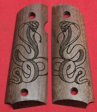 Colt Firearms Full Size 1911 Government / Commander Cobra Wood Grips