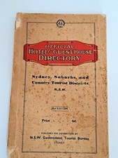 1930s Official Hotel and Guest House Directory Sydney Suburbs & Country Tourist