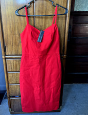 NEW Banana Republic BiStretch Adjustable Camisole Sheath Cocktail Dress Red Sz 4