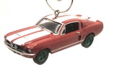Christmas Ornament for 1967 Shleby GT-500 Red White Striple Ltd Ed Green Wheels