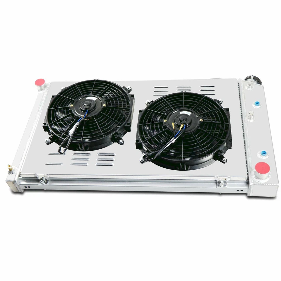 3Row Radiator Shroud Fan Fit 1968-87 Chevy C/K 10/20 30 Pickup/Buick LeSabre 5.7 Foto 4 de 4