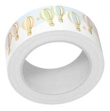 New! 1 Roll of Lawn Fawn Foiled Washi Tape - UP AND AWAY Hot Air Balloons