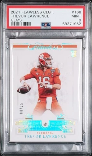 2021 TREVOR LAWRENCE FLAWLESS GEMS [DIAMOND] PSA {9} #8/25 MINT