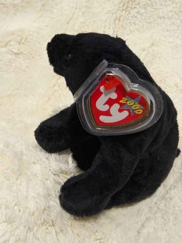 TY Beanie Babies "Cinders" The Black Bear      2000    New   (DSLRT004K)