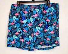 Member's Mark Men's XXL 4-Way Stretch UPF 50 Resort Swim Trunk  Flamingo Flow