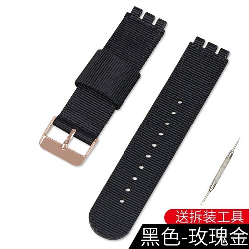 17 mm 19 20 mm cintura in nylon estremità 3 convesse cinturini in tela per cinturino orologio campione - Foto 10 di 48