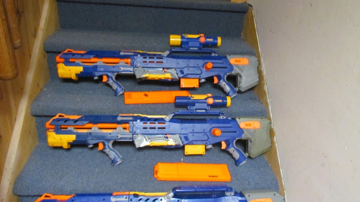 Set of 4 Nerf N-Strike Longshot CS-6 Sniper Rifle Blaster Gun | eBay