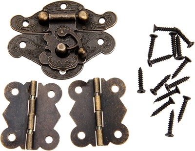 dophee Decorative Box Latch Hasps Clasp and Butterfly Hinges Kit for DIY... 